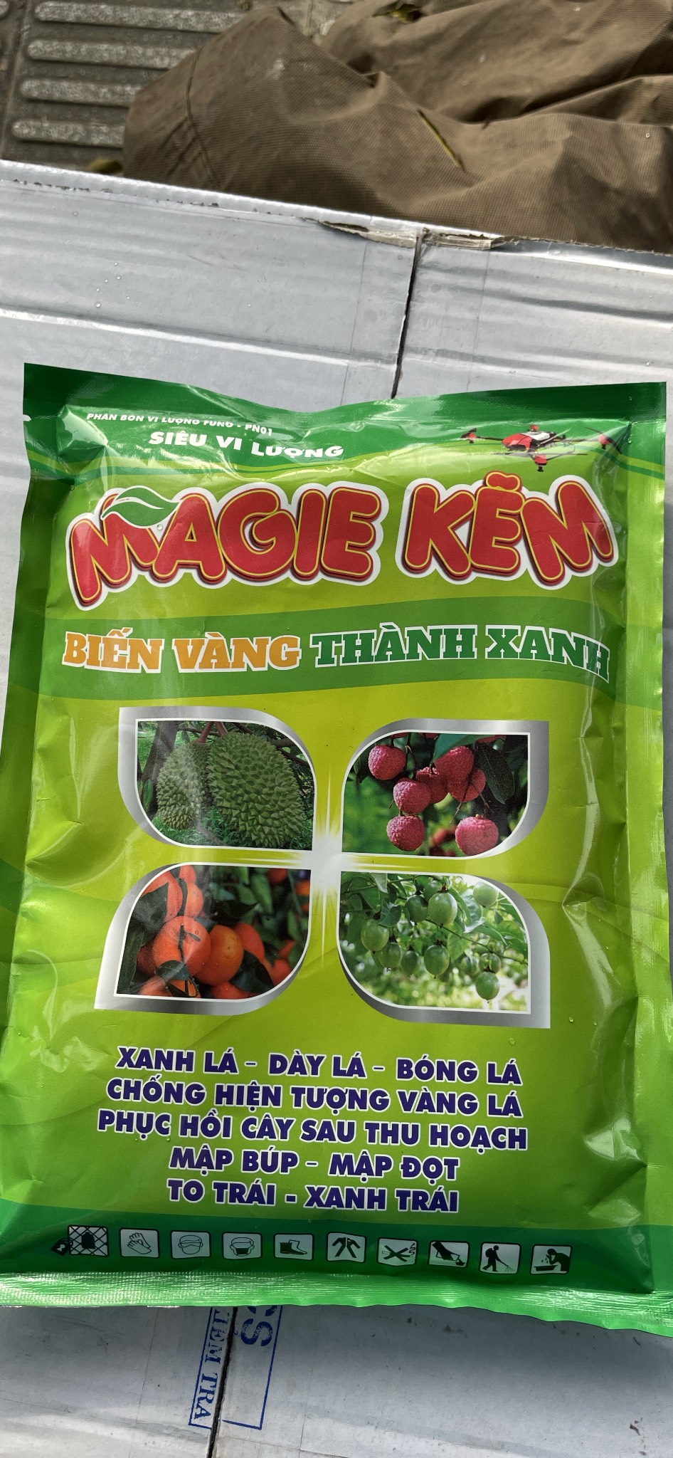 Sản phẩm phân bón lá magie kẽm gói 1 kg