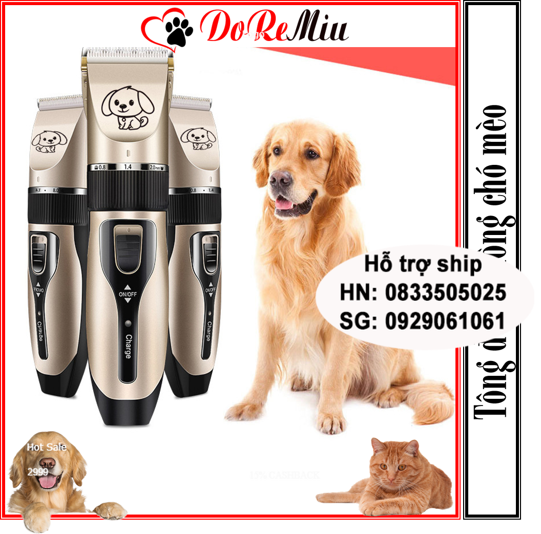Doremiu- Tông đơ cắt lông chó mèo USB6800 máy cắt tỉa lông cho thú cưng cho gia đình