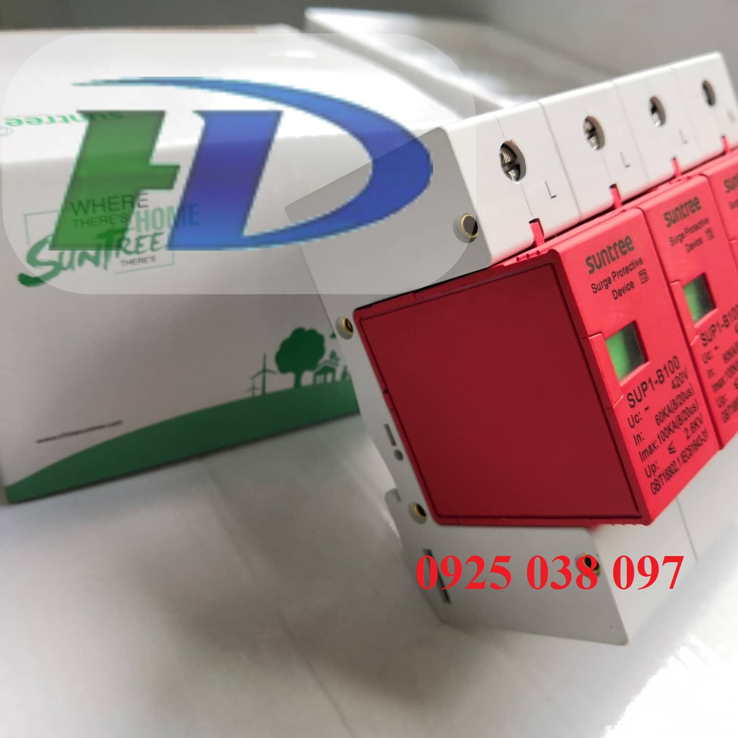 SPD 3 pha 3P+N 100kA (8/20us), chống sét lan truyền 100kA