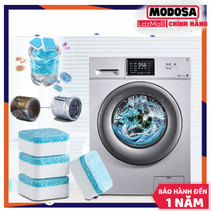 Set 12 Viên Modosa Tẩy Vệ Sinh Lồng Máy Giặt Sủi Sạch Vi K.Huẩn T.Ẩy Sạch Cặn Bẩn Lồng Giặt - Viên Sủi Làm Sạch