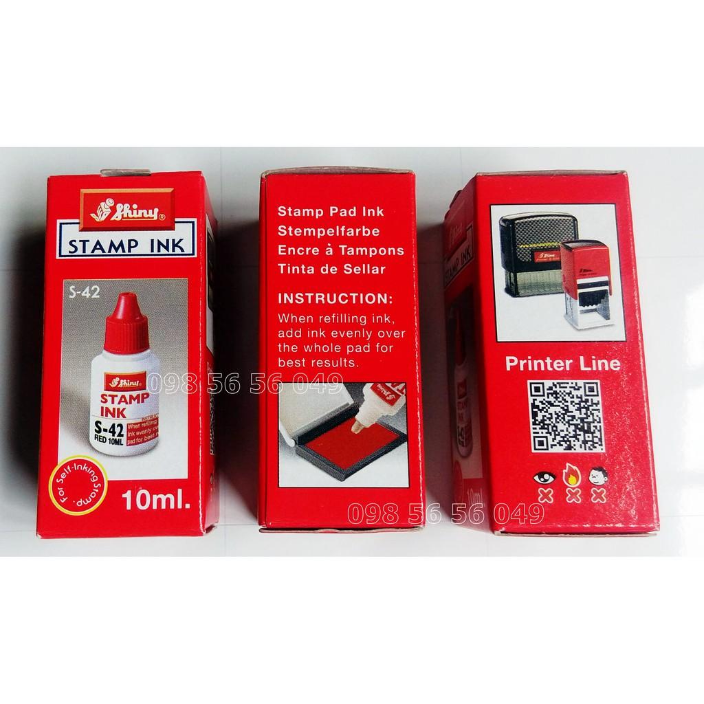 [HCM]Mực dấu Shiny (xanh dương/đỏ/đen/xanh lá) 10ml