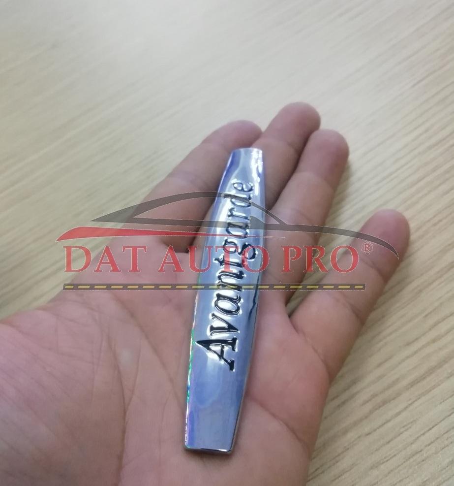 Tem logo kim loại nổi 3D avantgarde màu đen cho mec
