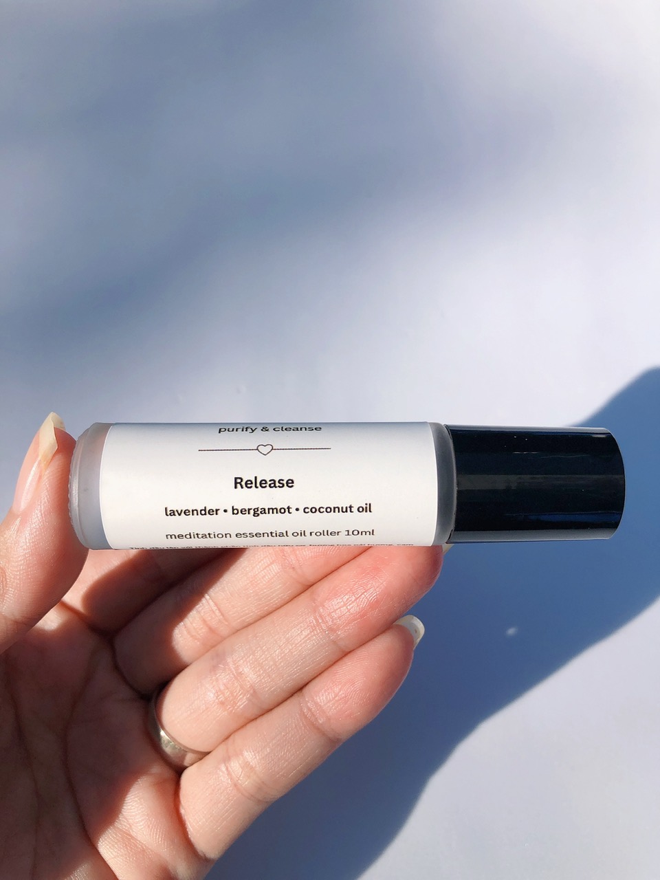 NEW TRY Release Essential Oil Roller 10ml - Lavender - Bergamot - Fractionated Coconut Oil Healing Essential Oil Meditation Blended