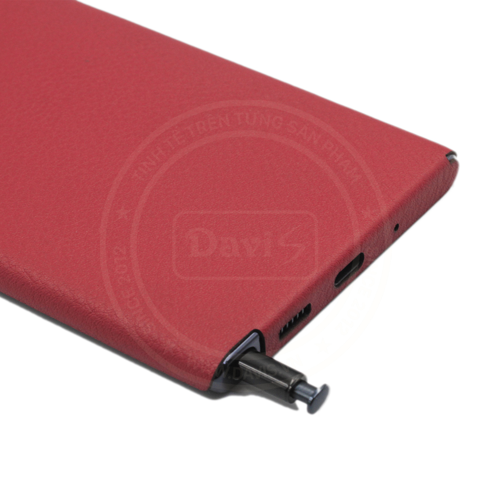 Dán da full viền Galaxy Note 10 Plus , làm từ da bò thật cao cấp - Chính hãng Davis