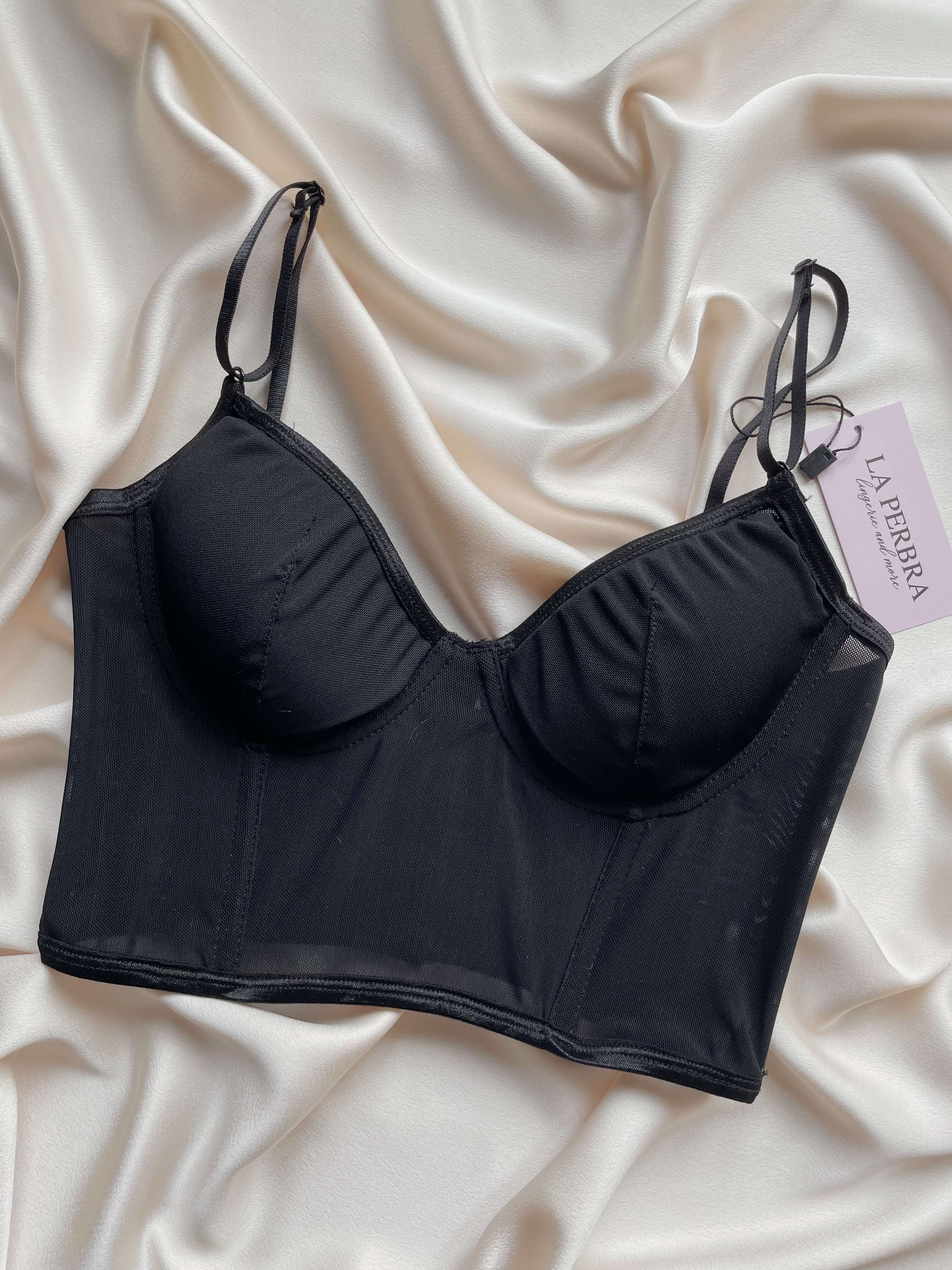 B37 | Áo Corset Ren Lưới Basic Áo Bra Ren Có Gọng Có Mút La Perbra