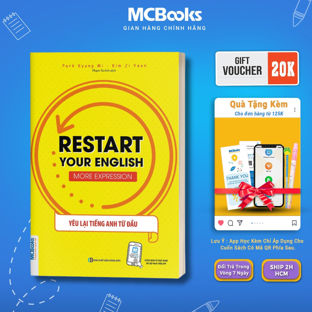 Sách - restart your english – more expression - yêu lại tiếng anh từ đầu - mcbooks