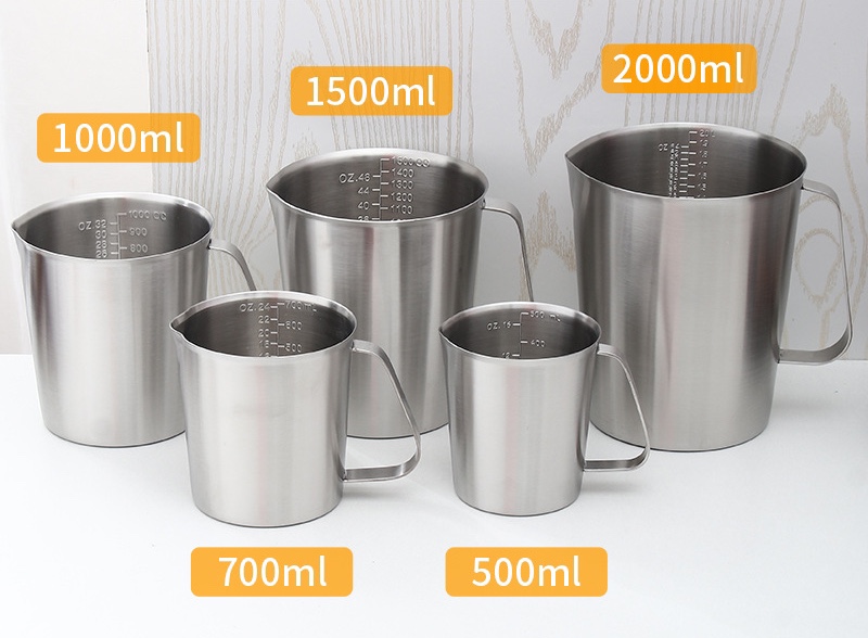 Ca Đánh Sữa Inox Cao Cấp #304 Có Vạch [ Hàng Loại 1 ]