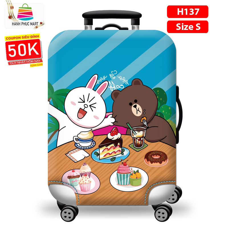 Bao hành lý,Áo bọc vali vải thun co giãn 4 chiều Zooyoo H131