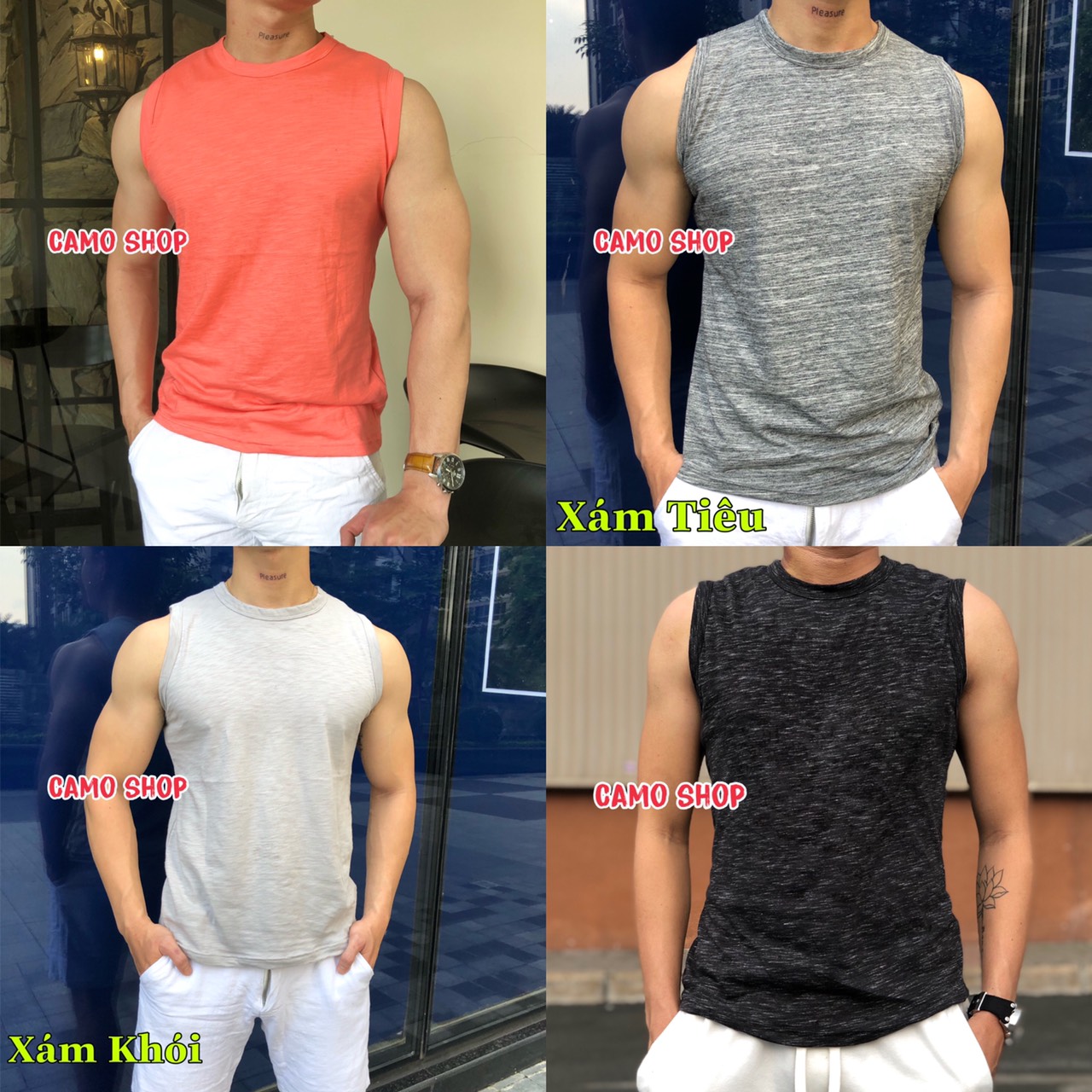 Áo Ba Lỗ Sát Nách Tanktop Nam Tập Gym Chất Vải Cotton Siêu Co Giãn Và Thấm Hút Tốt Mặc Nhà Thỏa Mái Mặc Gym Thì Hút Mặc Đi Choi Lại Đẹp