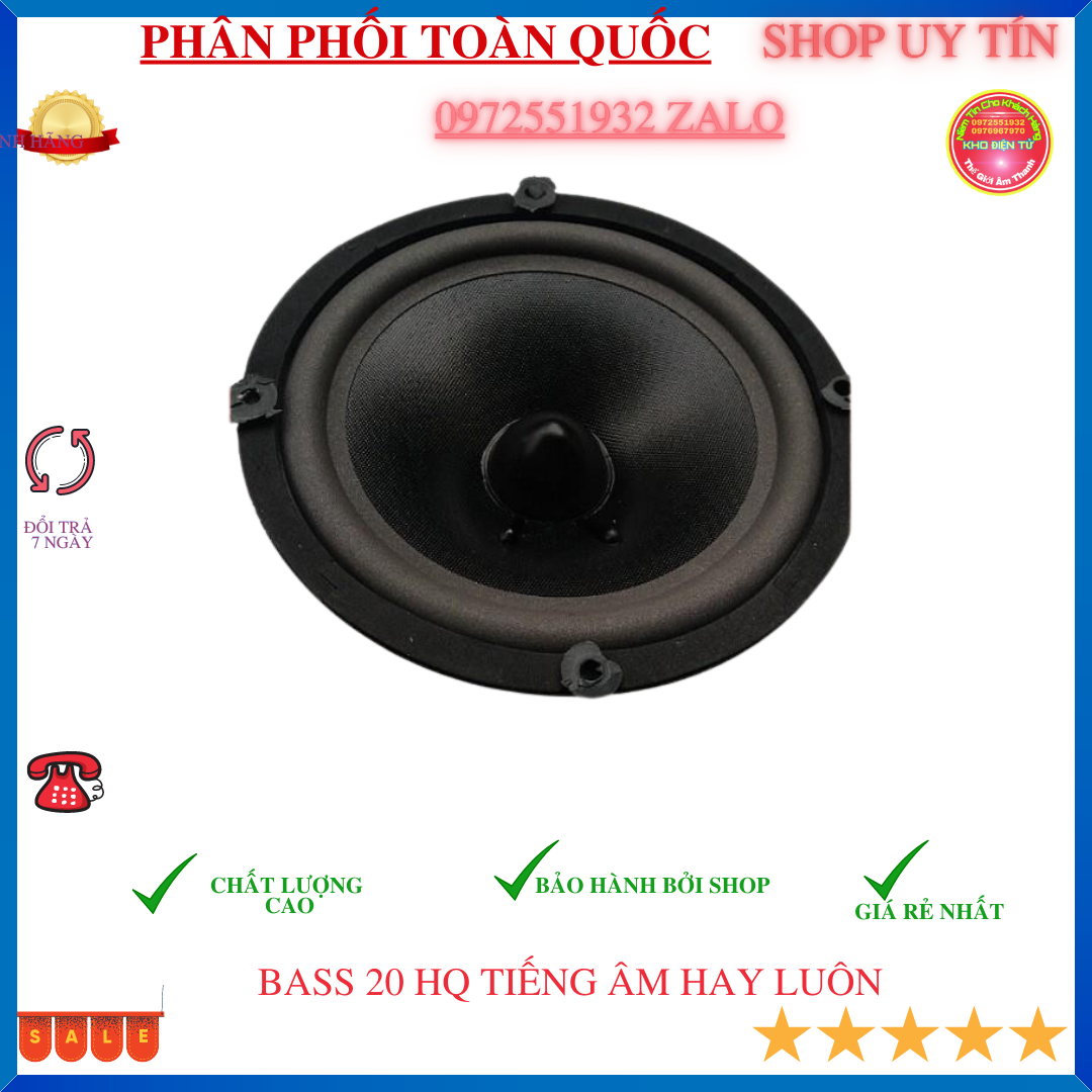 Loa bass 20 hàn quốc từ đại 120 màng vải  côn 36 - GIÁ 1 CHIÊC