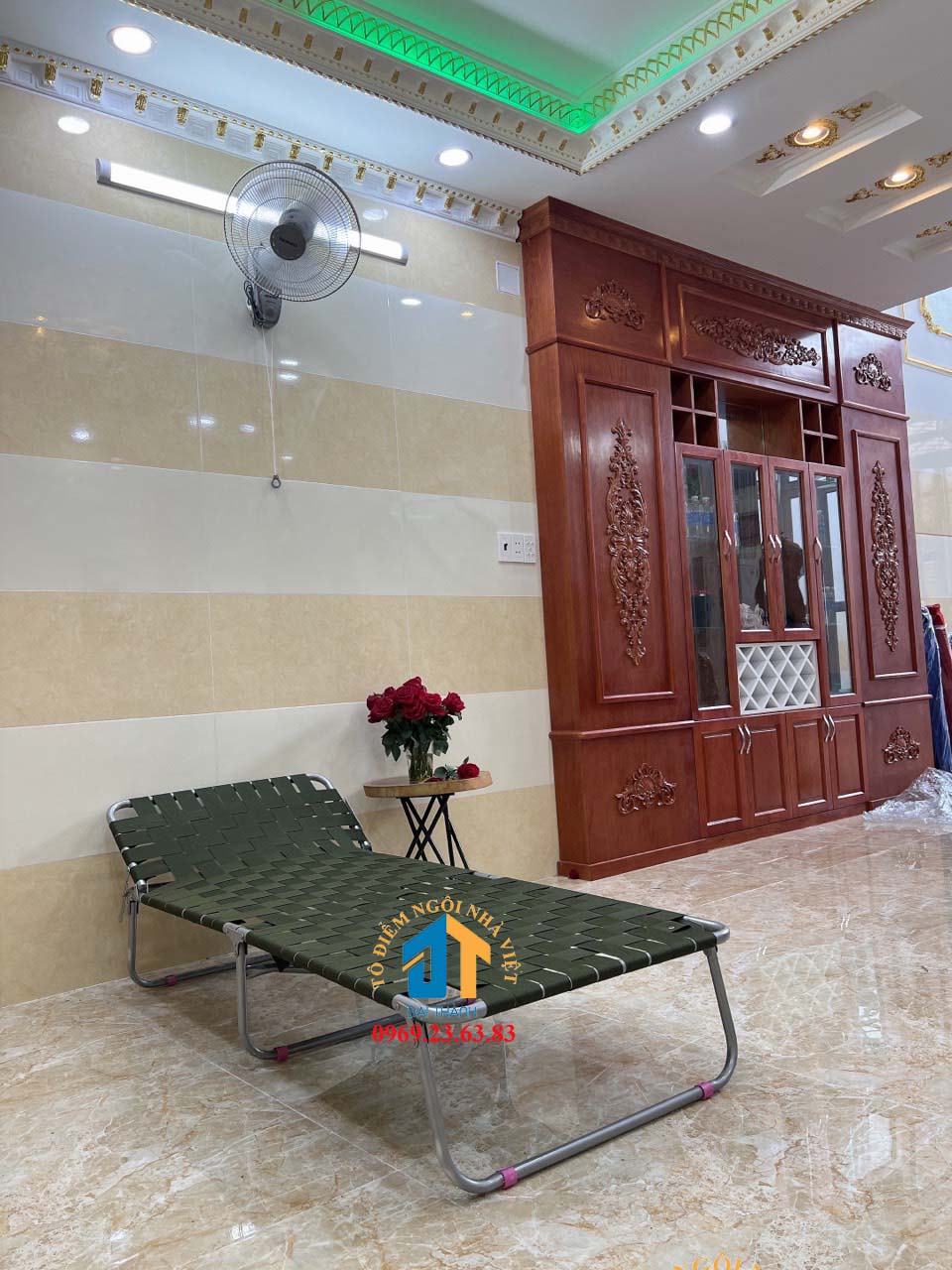 Giường  xếp vải dù khung sắt cỡ lớn ĐẠI THÀNH