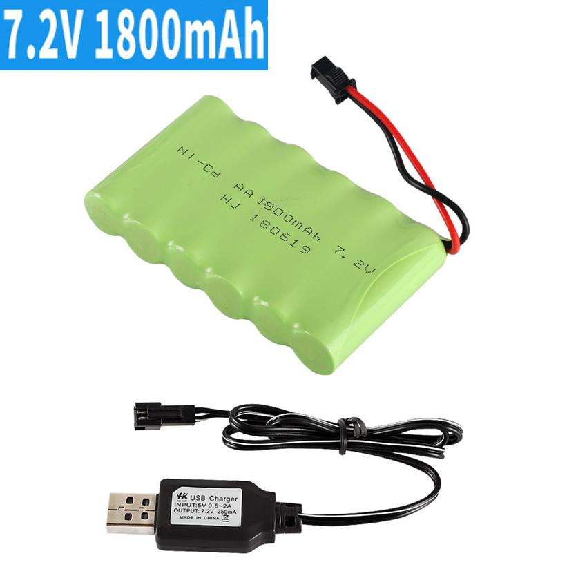 Pin sạc Ni-Cd 7.2v 1800mah cổng nối SM dùng xe mô hình điều khiển