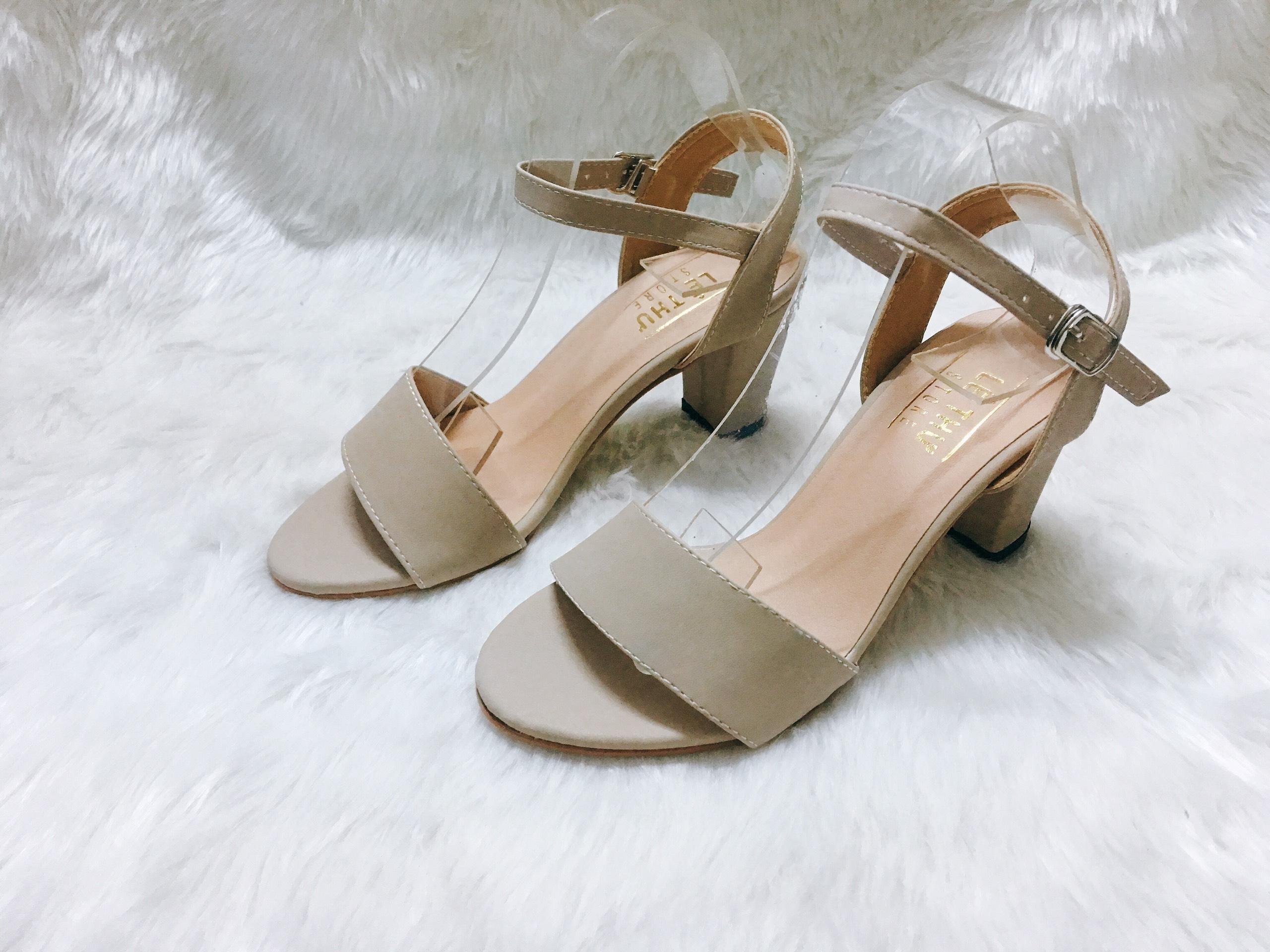 Giày cao gót 7 phân quai bản hở gót kiểu LT (SD048)