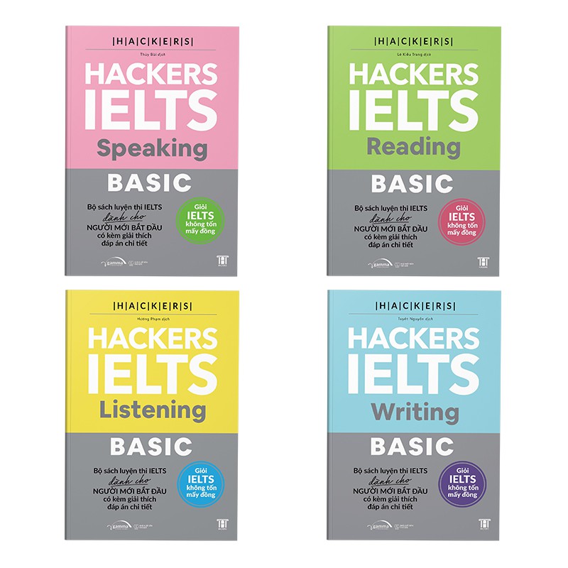 Sách - Combo Hackers Ielts Basic (Bộ 4 Cuốn)