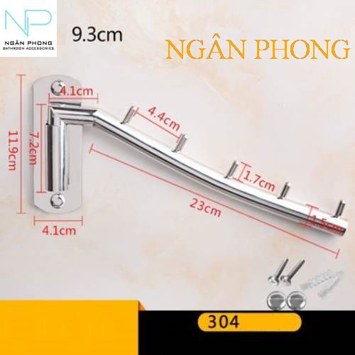 [HCM]MÓC TREO KHÁCH SẠN INOX 304