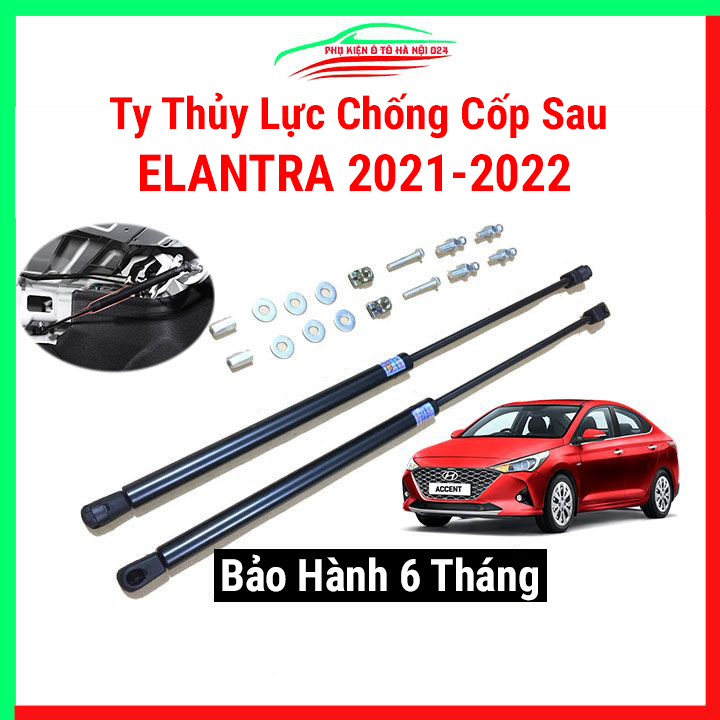 Bộ 2 ty thủy lực mở cốp ô tô Elantra 2021-2022 tự động, ben hơi trợ nâng, chống cốp sau xe kèm phụ kiện lắp