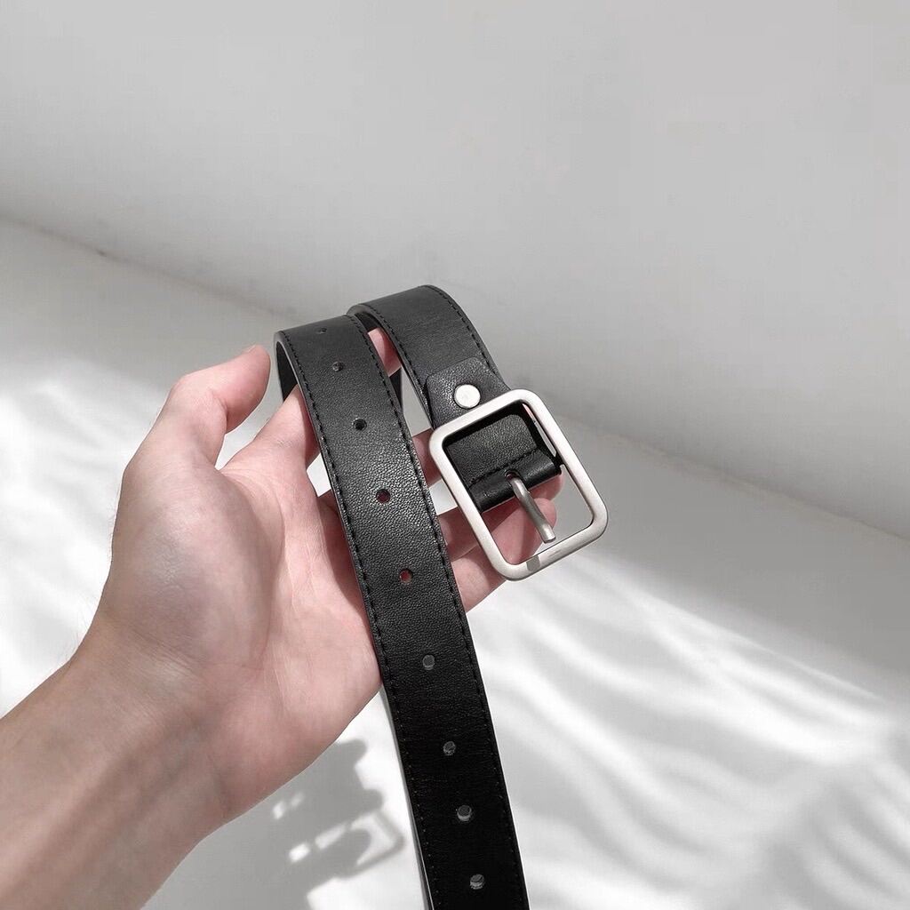 Dây nịt nữ vuông, thắt lưng da nữ đơn giản (Hỗ trợ bấm, cắt dây nịt)2.8*105cm-CA666