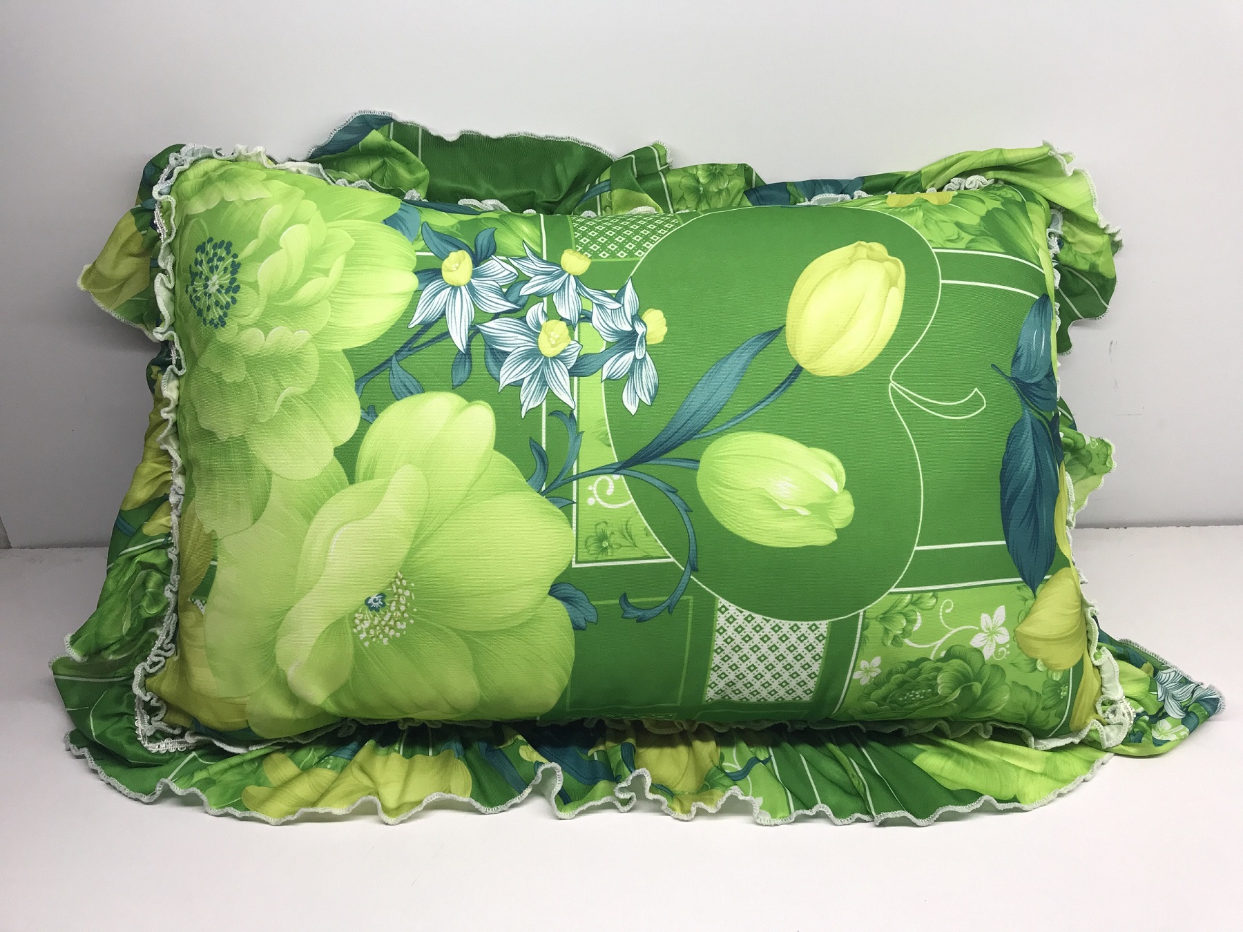 Vỏ gối thun 30x50cm có bèo