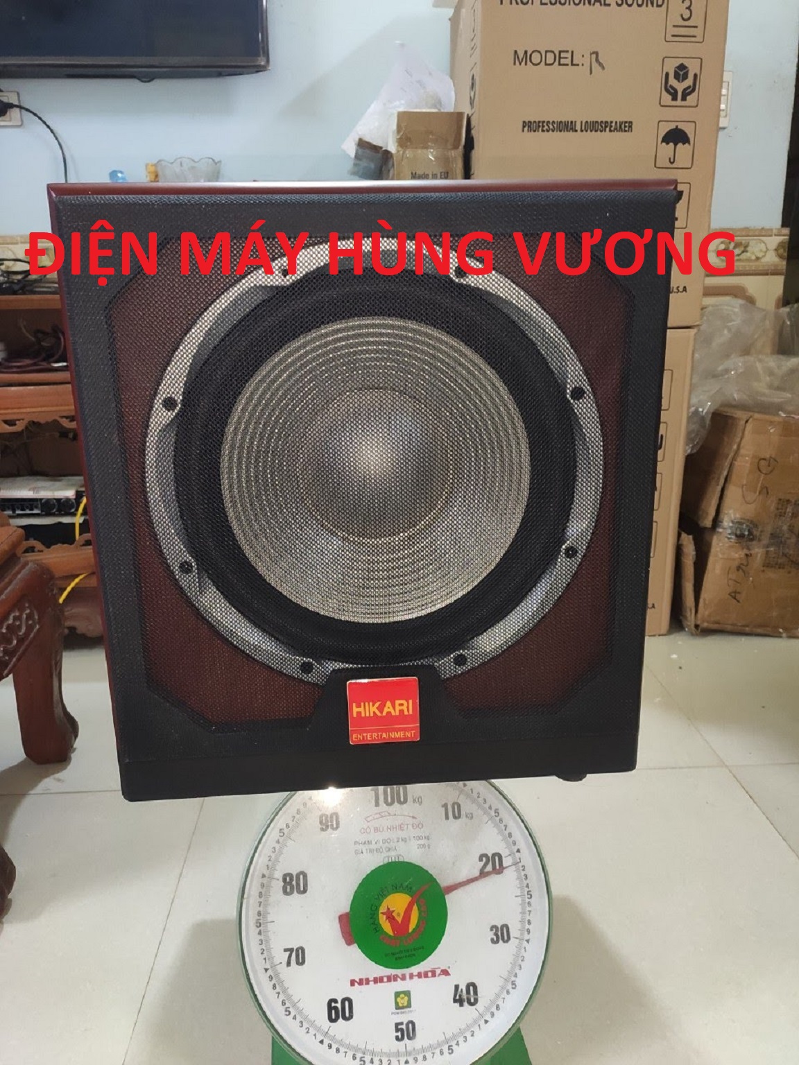 Loa sub điện, siêu trầm  HIKARI entertainment SW12SI (Loa Bạc) , bass 30, màng cao su, 500W, nguồn xuyến đồng.