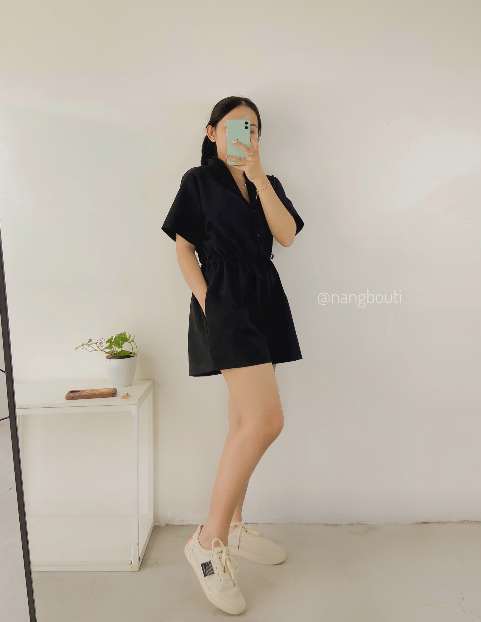 Jum hot hit tay ngắn phối nơ eo - JU151D