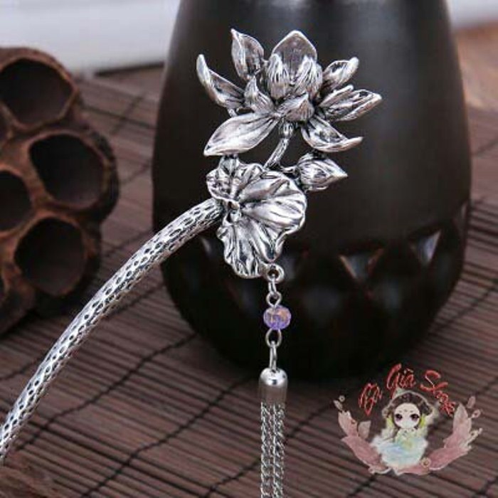 Trâm cài tóc trâm hoa sen trang sức