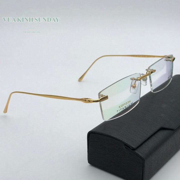 Gọng kính cận titanium mạ vàng duhil TT13