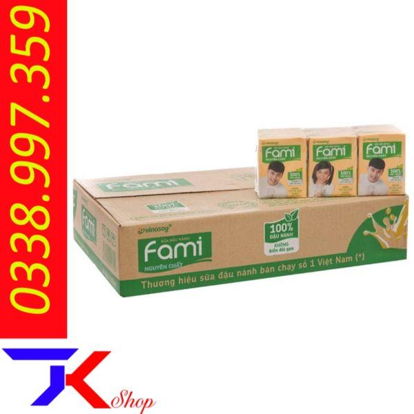 Thùng 36 hộp Sữa đậu nành Fami nguyên chất 200ml