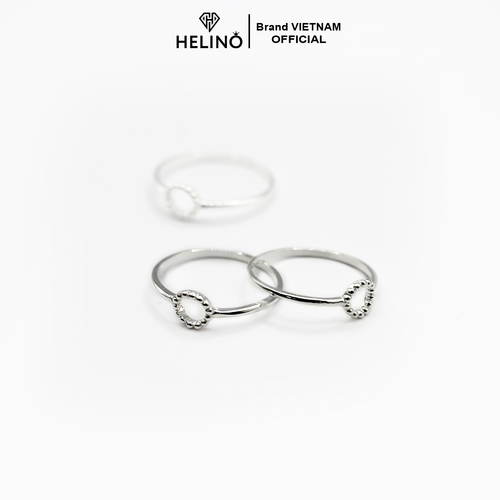 Nhẫn bạc HELINO trơn tròn hở, basic xinh xắn N08
