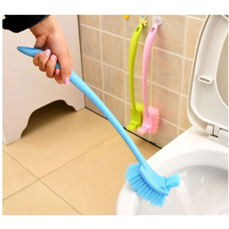 2 heads bathroom toilet brush cleaner portable double heads bathroom toilet cleaning brush tool super clean