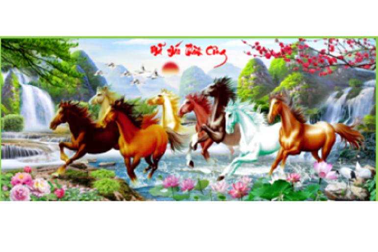 Tranh thêu mã đáo thành công dv6131