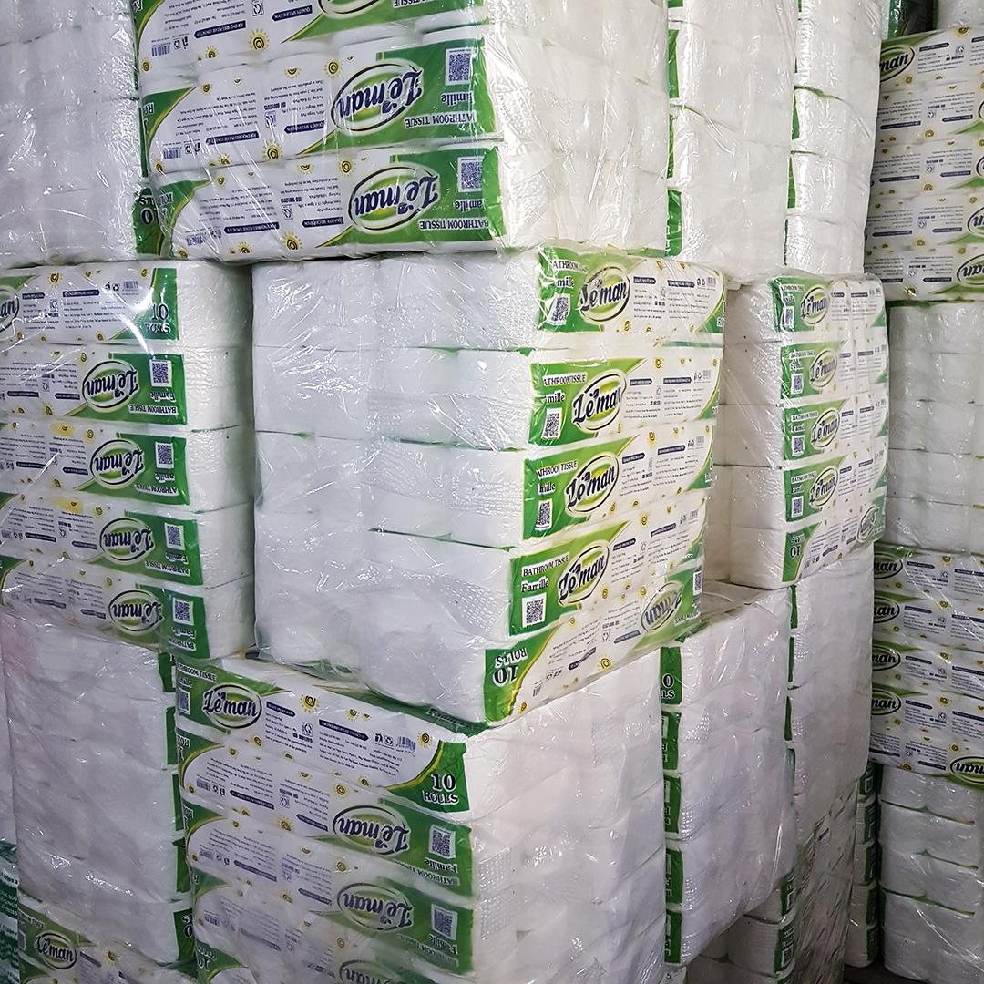 Combo (5 lốc) giấy vệ sinh Leman Xanh Lá 3 lớp (50 cuộn)