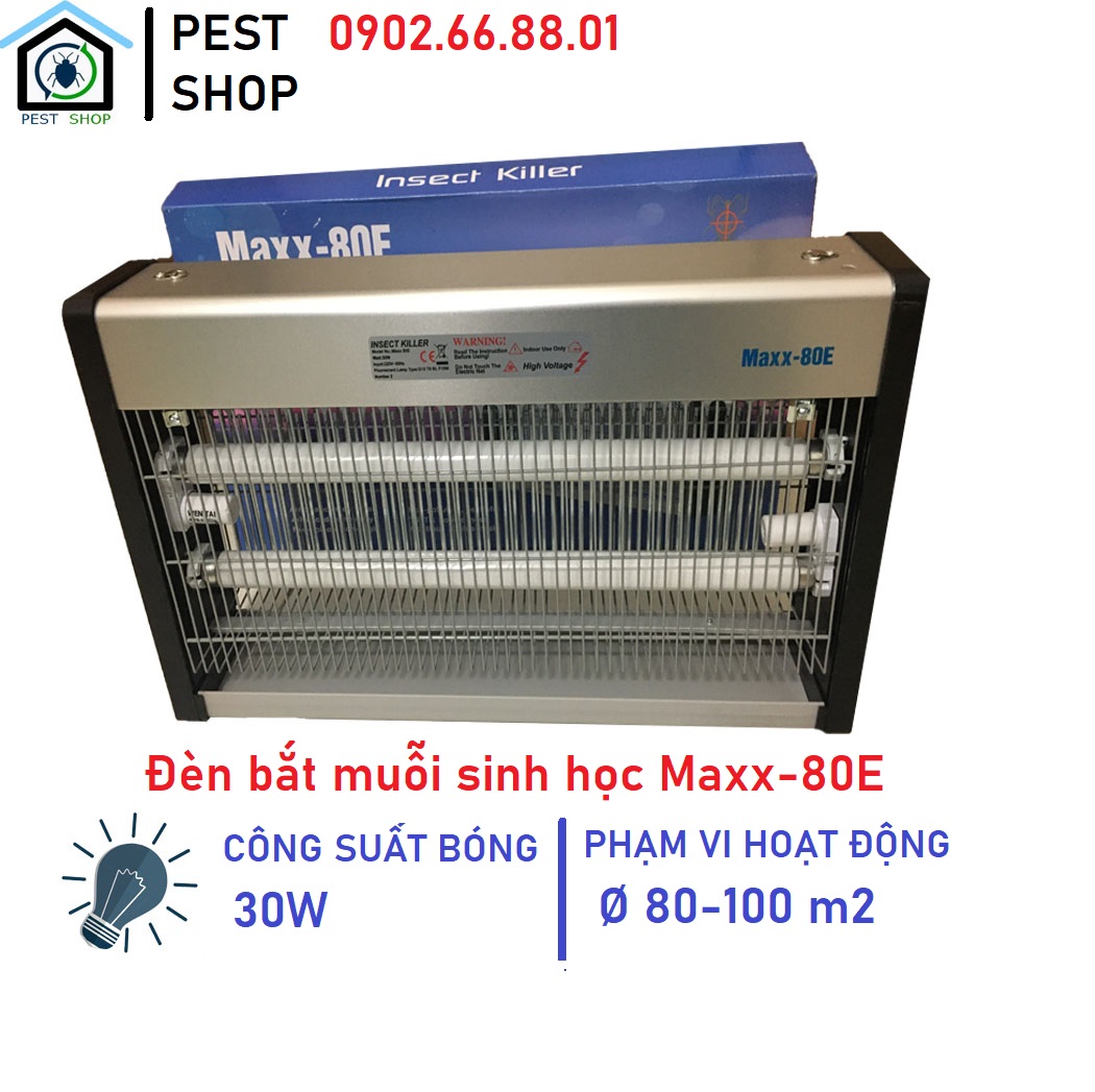 Đèn bắt muỗi, Đèn diệt muỗi Maxx-80E (Xuất xứ Malaysia) Bảo hành 1 năm [Deal Hot]