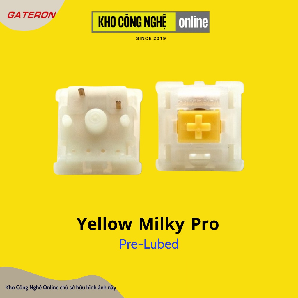 Công tắc bàn phím Switch Gateron Milky Yellow Pro dùng cho bàn phím cơ
