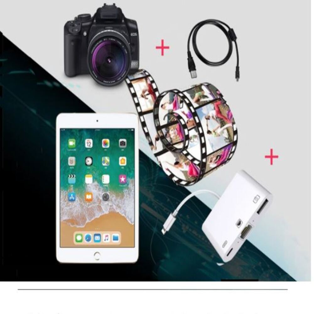Đầu chuyển đổi lightning 3 in 1 to lan, usb, lightning cho iPhone iPad