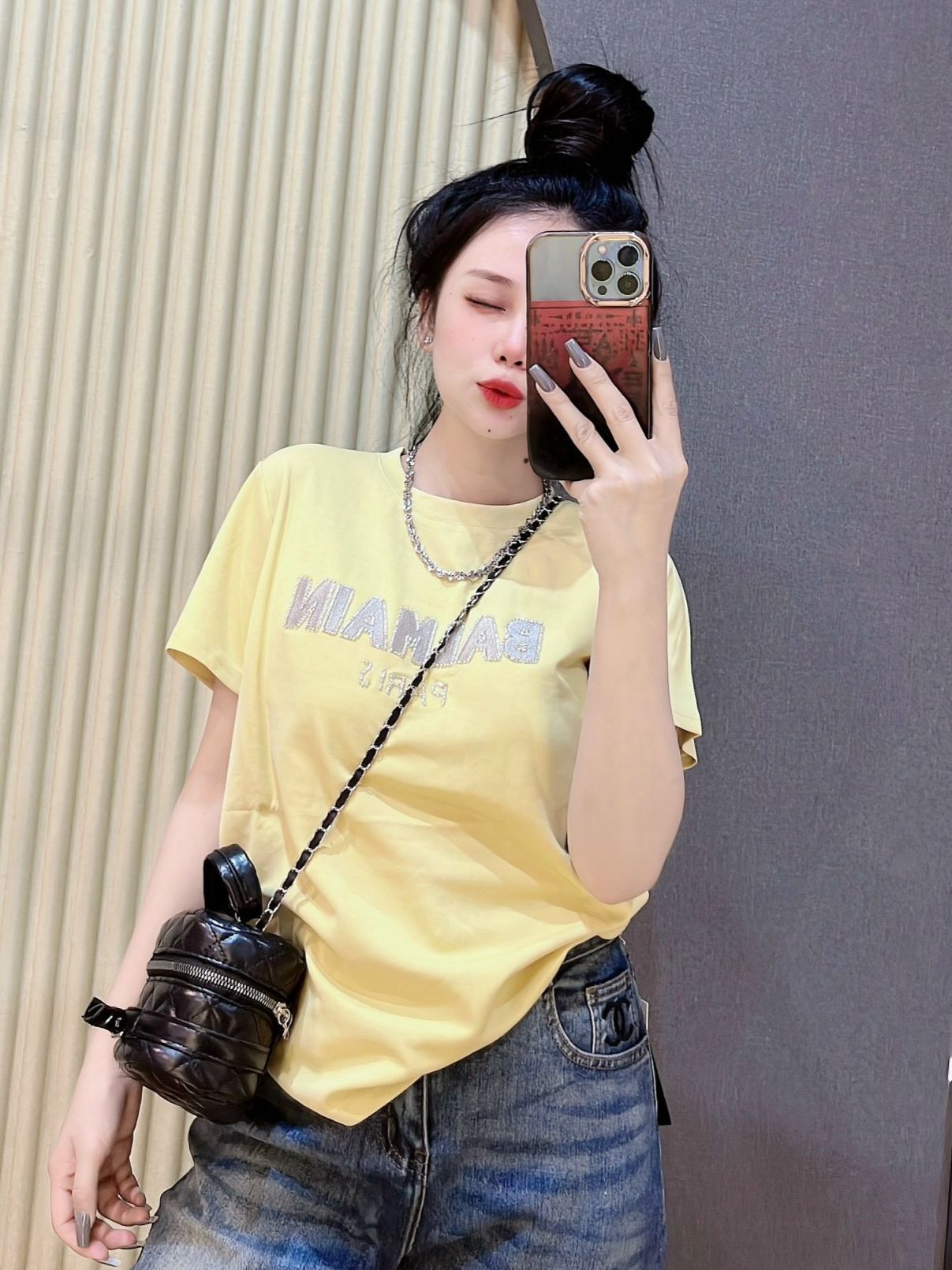 Áo thun cotton Thái nữ dáng vừa phối CHỮ ( Mã THÁI BALMAI )