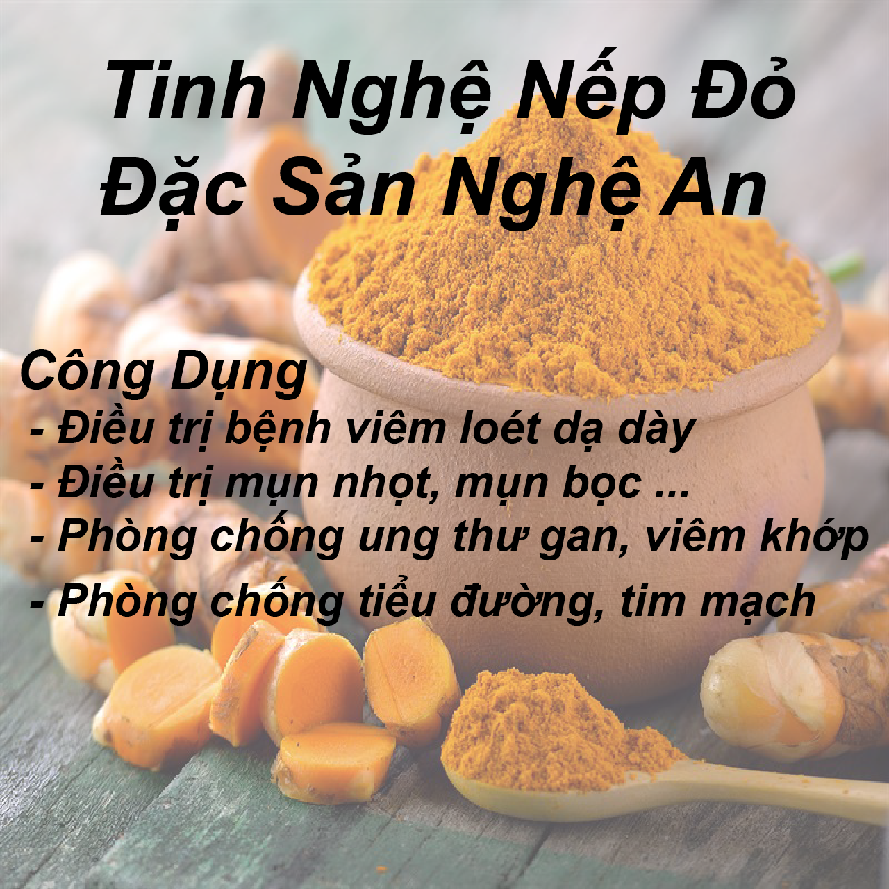 Tinh bột nghệ Nếp Đỏ, ĐẸP DA, MỜ VẾT THÂM