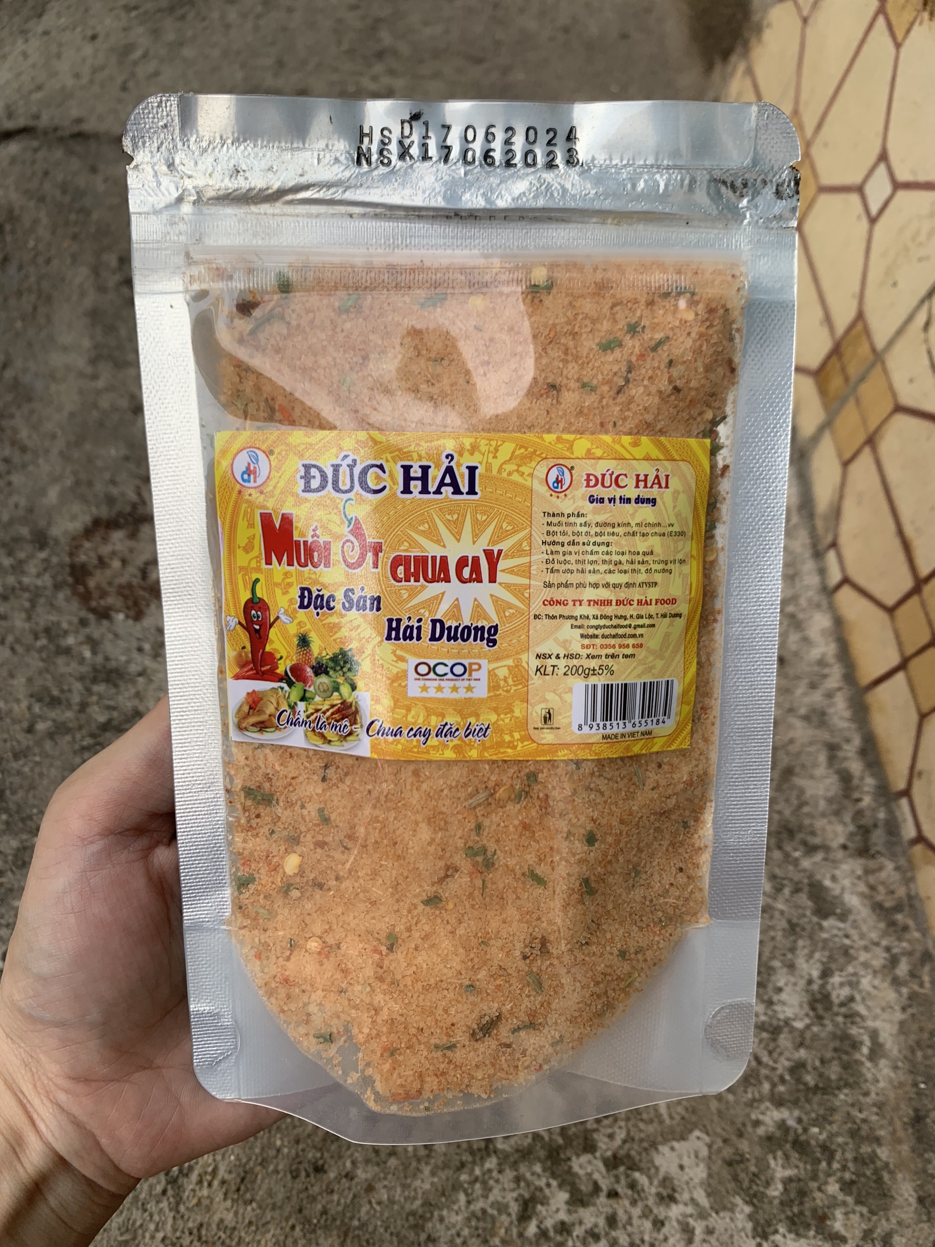 Gói 200G Muối Hảo Hảo Chua Cay  - Chấm Hoa Quả, Thức Ăn Siêu Ngon
