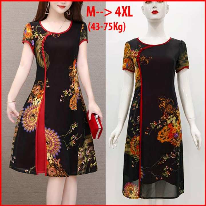 Váy Đầm Nữ Trung Niên Sang Trọng Tinh Tế LZD10485  Hàng Quảng Châu Cao Cấp