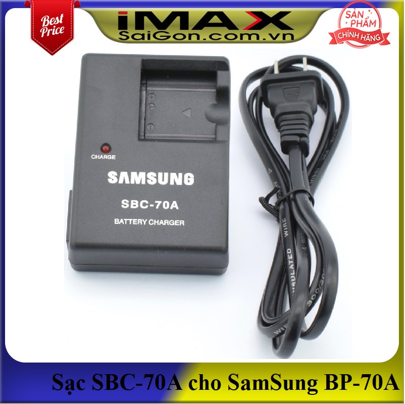 Sạc máy ảnh sbc-70a cho samsung bp-70a, sạc dây