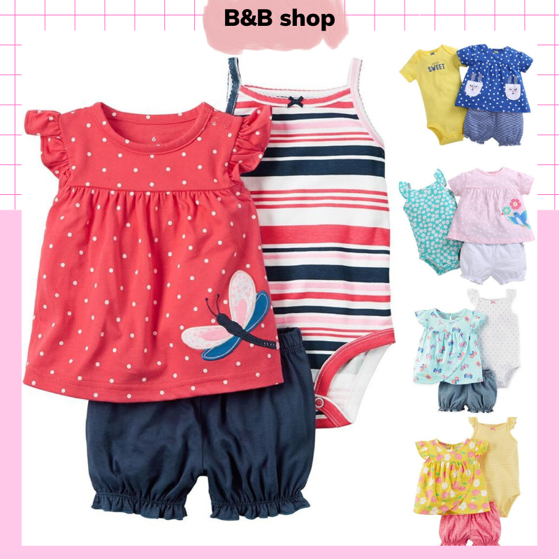 Set 3 chi tiết Carter cho bé gái xuất dư