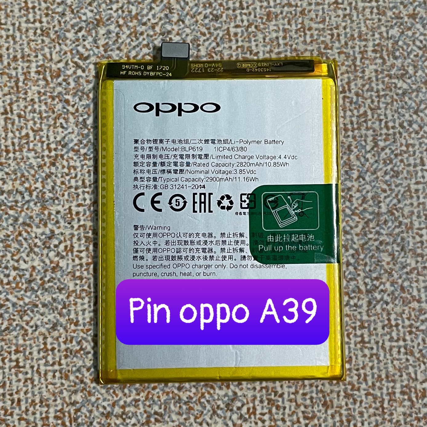 pin oppo A39 / A57 / F3 lite mã BLP619