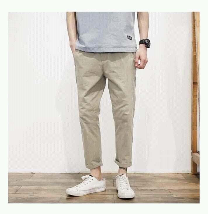 Quần kaki baggy nam ống côn