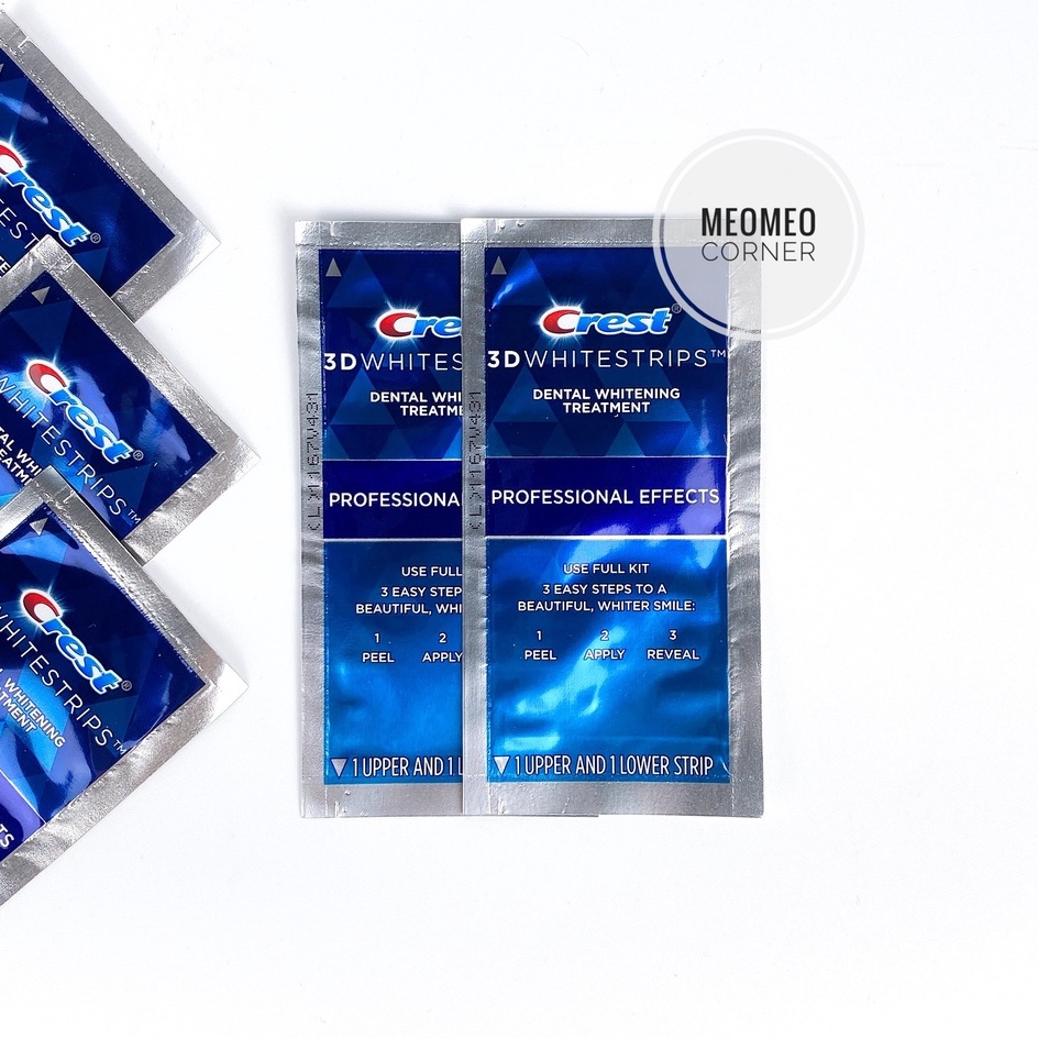 [ Mẫu mới ] Miếng dán trắng răng crest 3D (tách hộp) Crest Professional Effects trắng nhanh