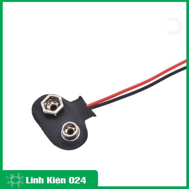 Dây đế pin 9V có đầu jack nối ra DC 5.5x2.1mm