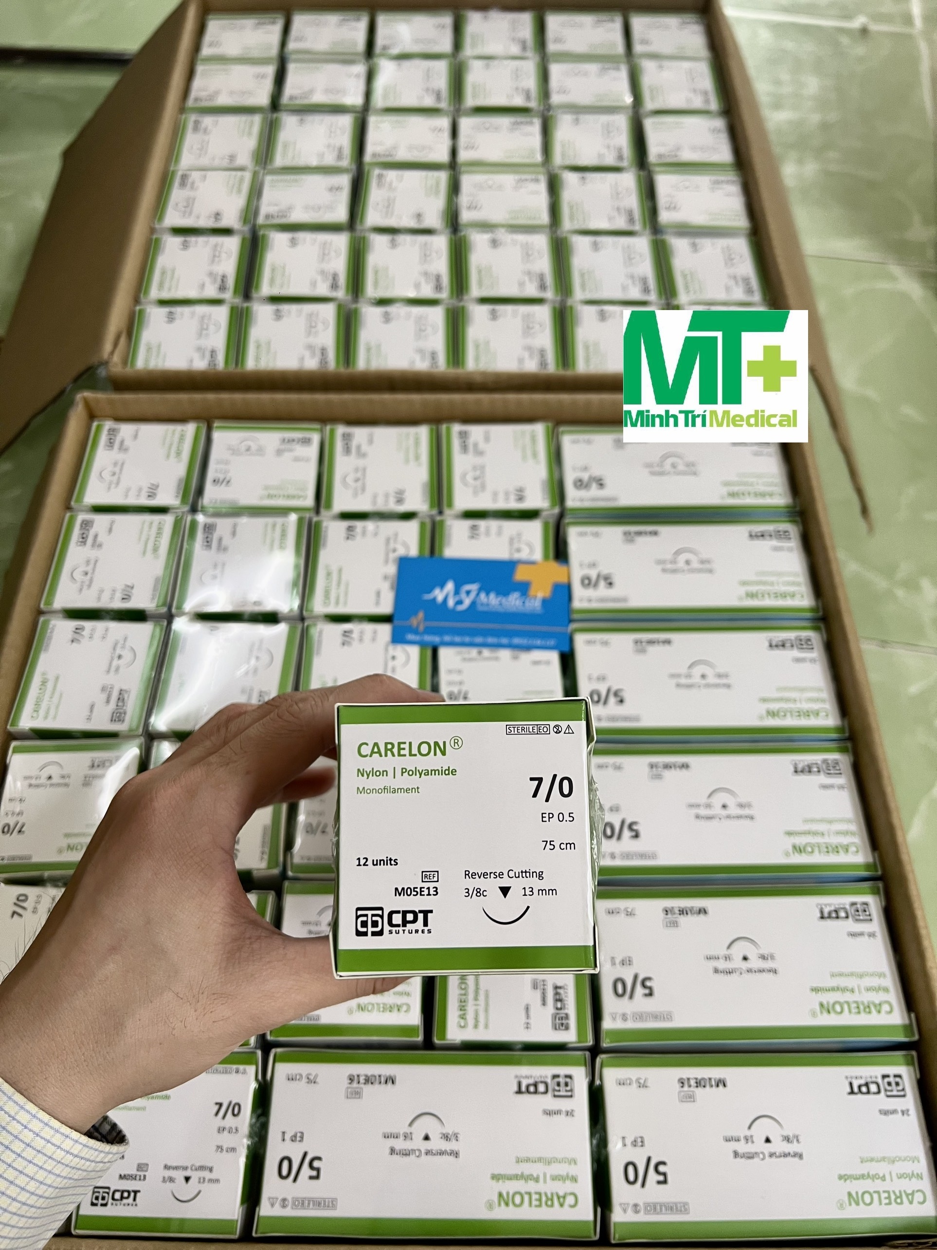[HCM]Chỉ phẩu thuật CPT Carelon Nylon số 7/0 M05E13