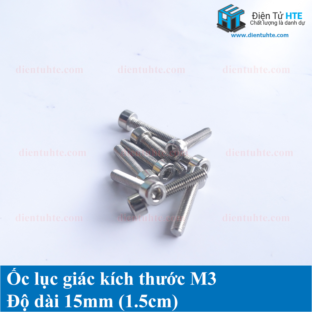Ốc lục giác M3, kèm long đền, vênh, tán