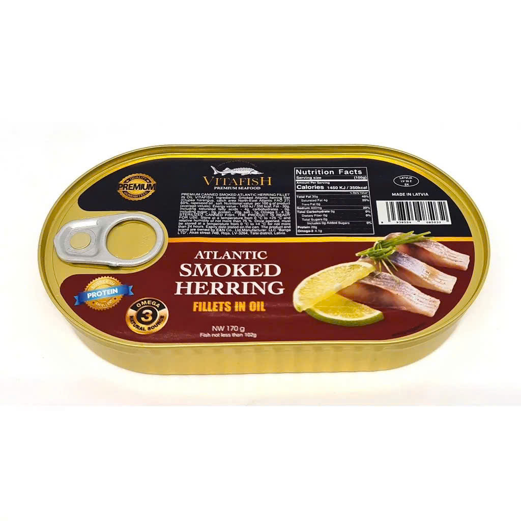 Baltic Herring in Olive Oil 190g - Imported from Russia, Delicious and Nutritious