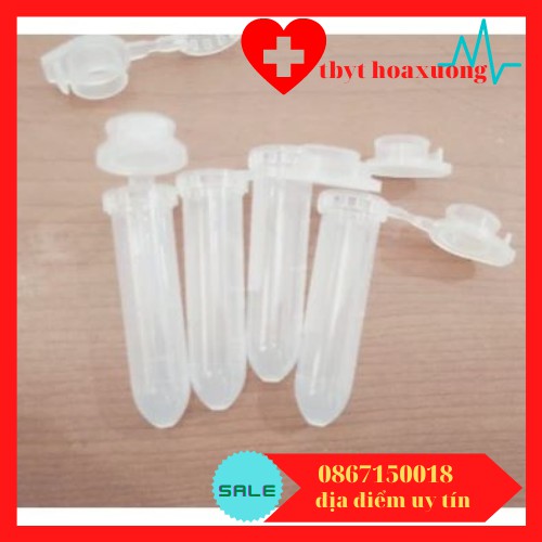 [giá rẻ] Ống ly tâm 2ml đáy tròn -ống Eppendorf 2ml - Túi 500 cái