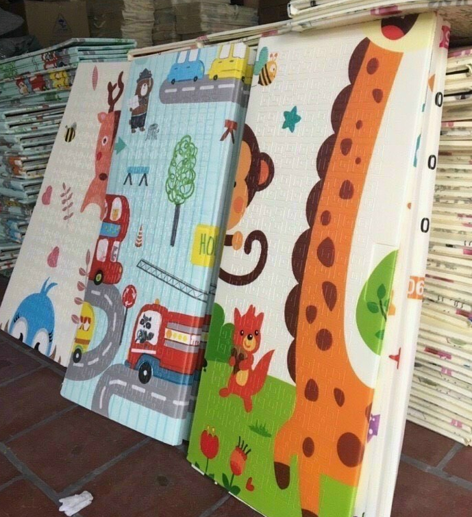 Thảm chơi 2 mặt BBT Global cho bé 1m8x2m MA001_Mẫu nhiều hình giao ngẫu nhiên