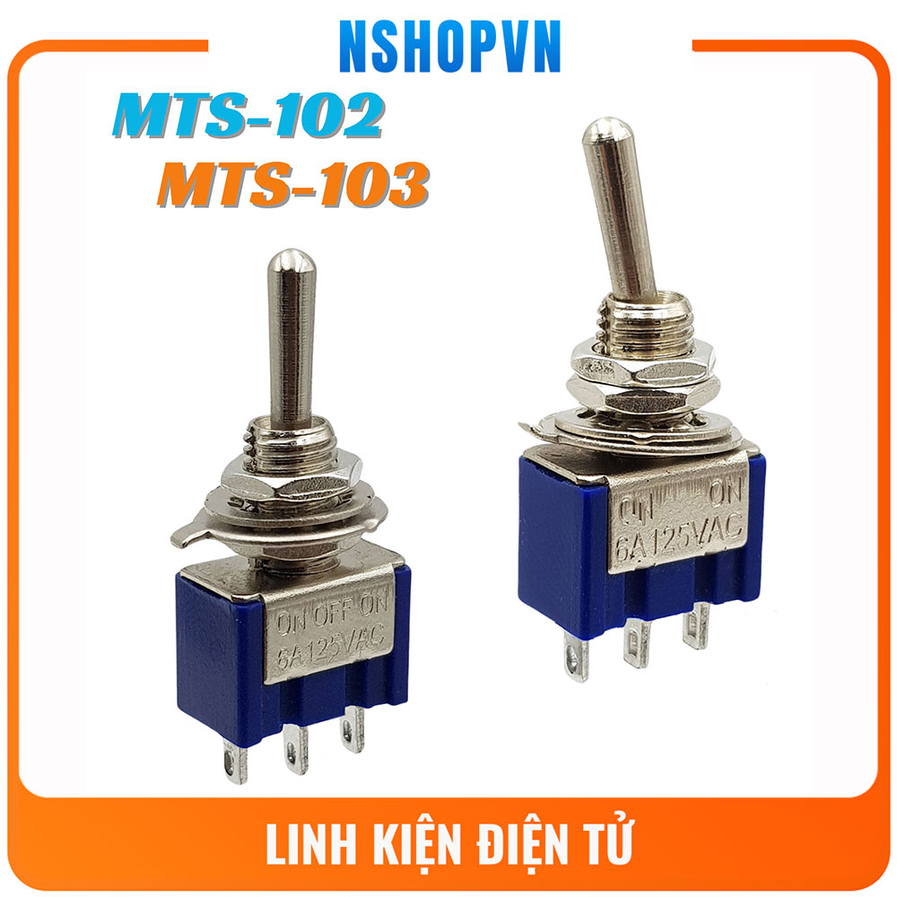 Bộ 2 công tắc gạt 3 chân 6A